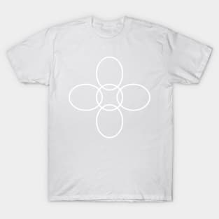 Flower Circle (White Petals on Evergreen) T-Shirt